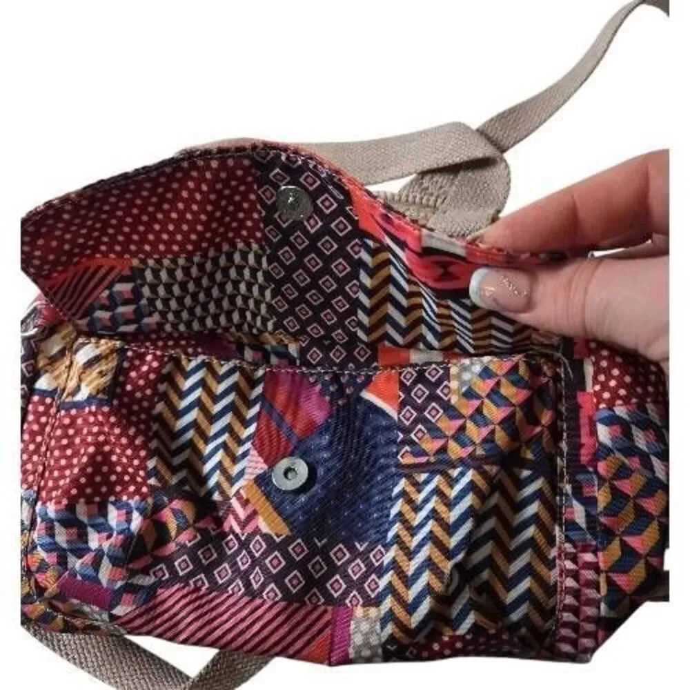 ​Kipling Art Mini Multi-Color Geometric Patchwork Crossbody Bag